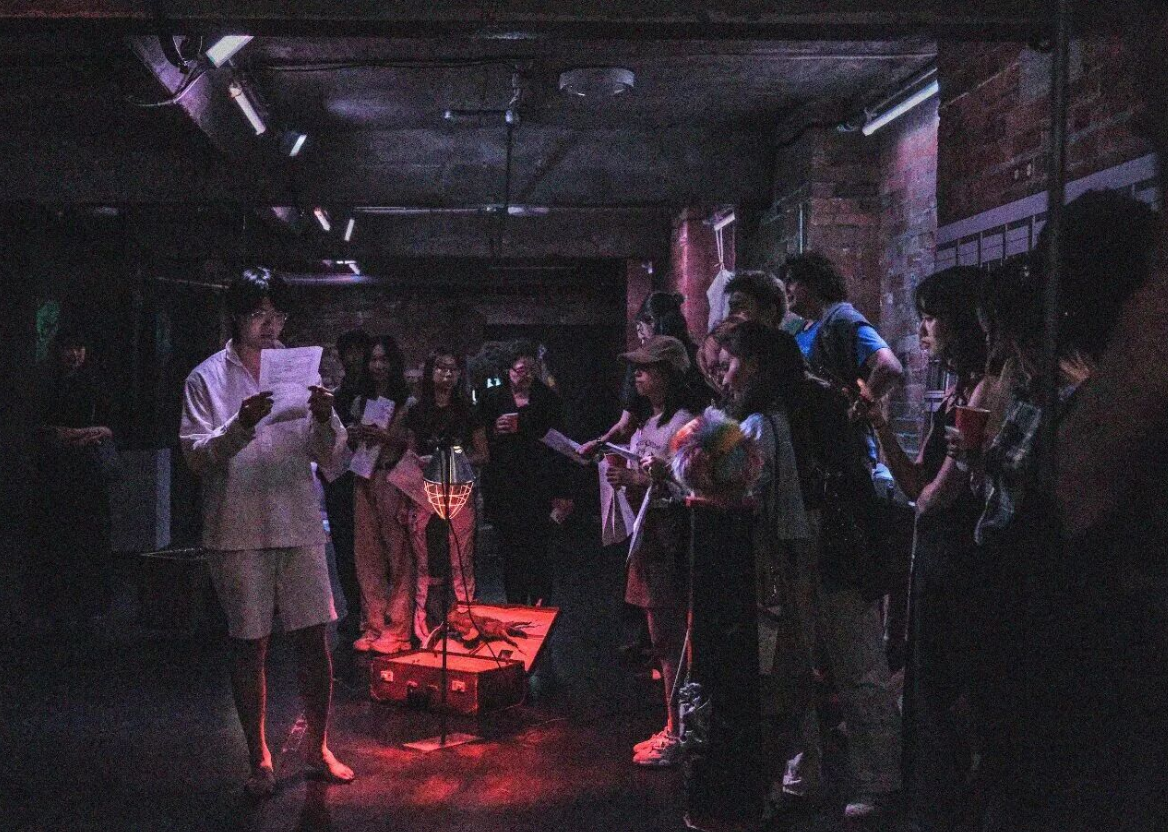 Visitors at Plant a Lamppost in the Exhibition
